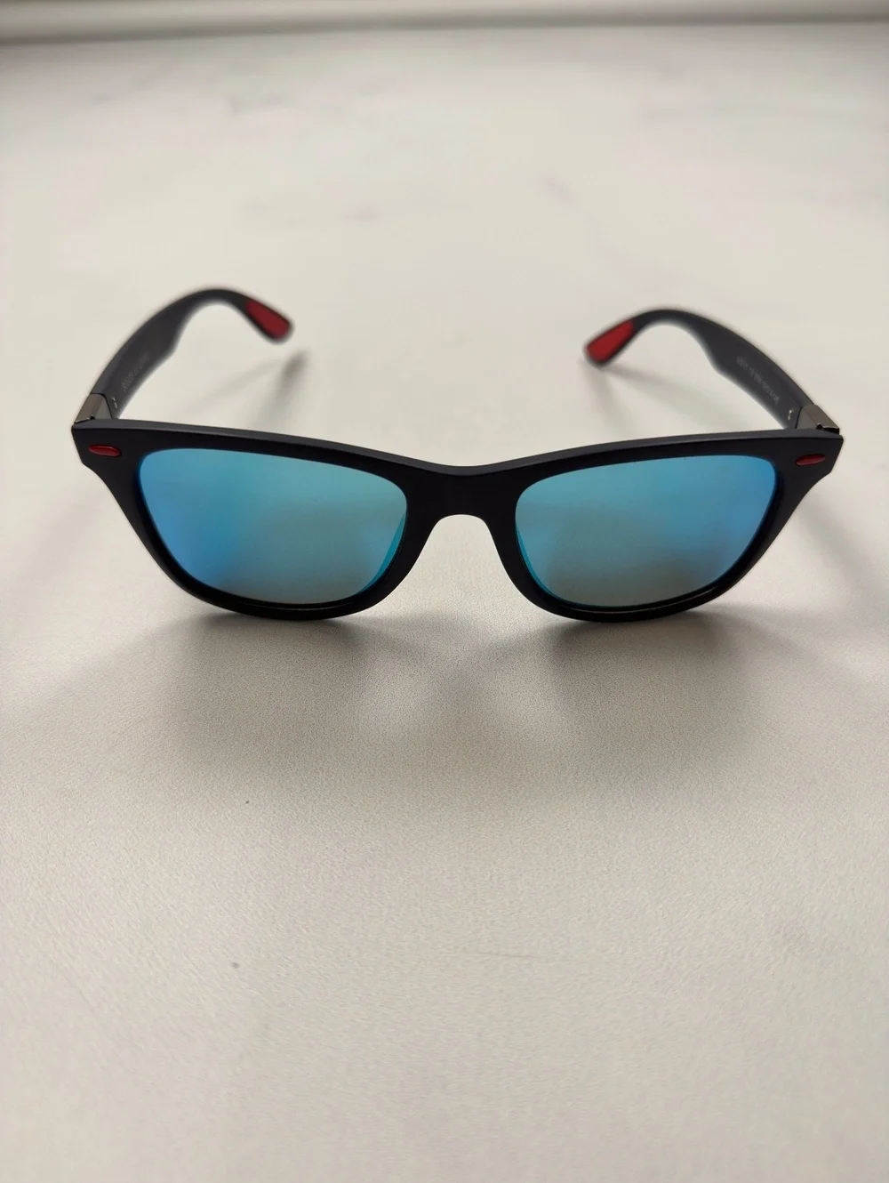 Black Sunglasses Blue Lens